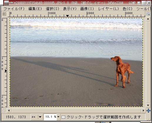 フリーなソフト gimp でデジタル写真を35mm銀塩ぽくする。